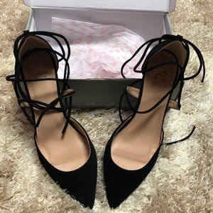 Sexy Strappy Suede Heels Size 8